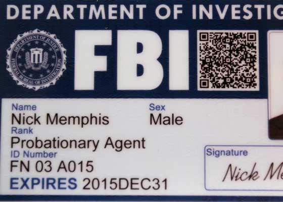 《x档案》fbi 金属 徽章 证件夹 卡夹 pvc内卡