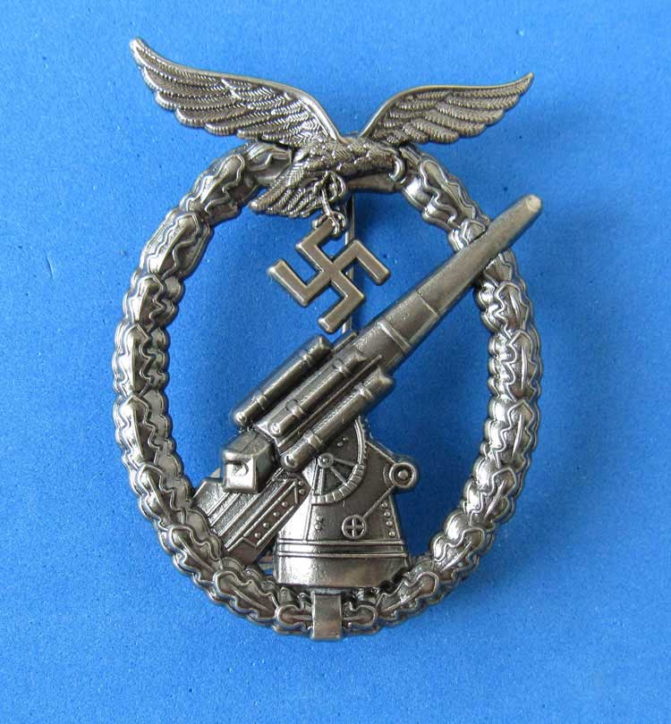 德国二战徽章 cos道具服饰徽章 陆军防空兵作战奖章 古银色