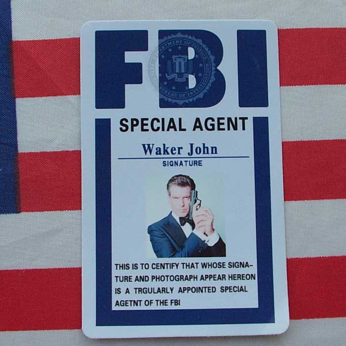 美国联邦调查局fbi身份卡fbi身份id卡 美国情报机构fbi竖版身份id