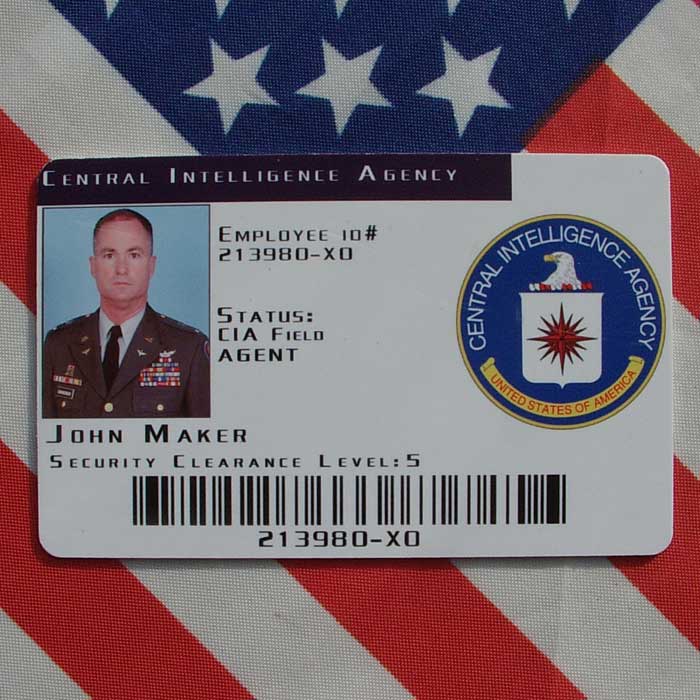 美国中央情报局cia身份id卡 central intelligence agency身份卡