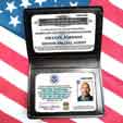 美国国土安全调查局HSI动漫COS卡包影视道具卡包无字光面证件包